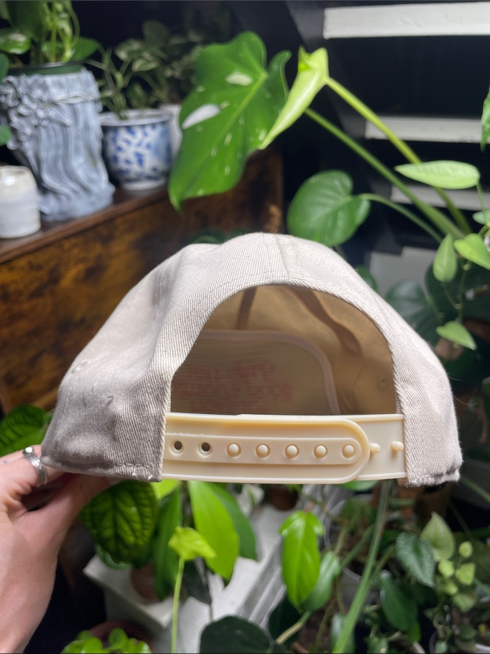 Urban Outfitters Beige Cap with Red Embroidered Slogan - Picture 2 of 4